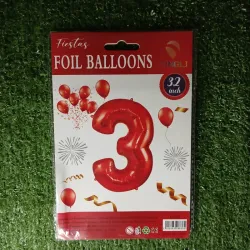 Número 3 Rojo