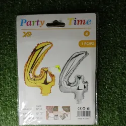 Número 4 Plateado