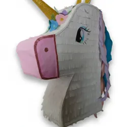 Piñata de Cabeza de Unicornio Mágico