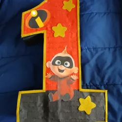 Piñata de Número 1 "Los Increíbles" 💥