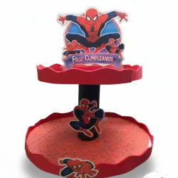 Portadulce de dos pisos de spaiderman 