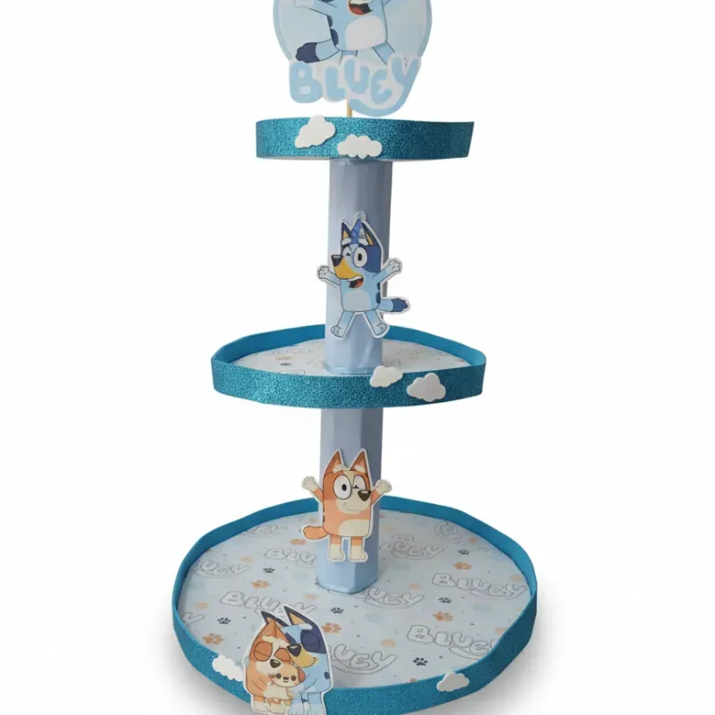 Portadulce de Tres pisos temática Bluey