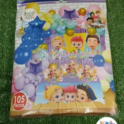 Sete de globos de Bebé Fin (Baby Shark)