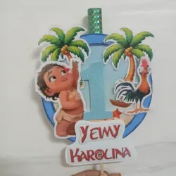 Toper de mohana bebé (Con vela volcánica)