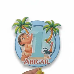 Toper de mohana bebé (Con vela volcánica)