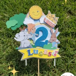 Topper con vela volcánica (Canticos)