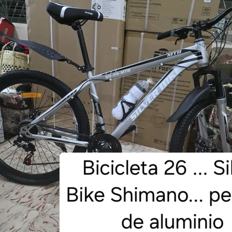 🚧 Bicicleta de adulto medida 26  〽️Silver bike shimano .