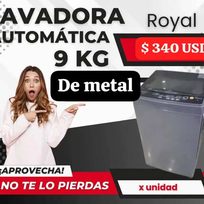 🚧Lavadora Automática de 9 kg 〽️ Royal 