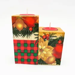 Porta velas de Navidad