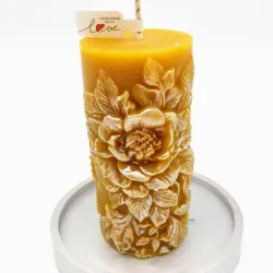 Velón cirio de flores 1