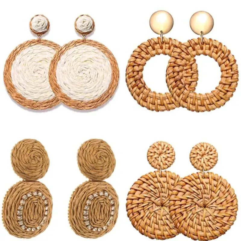 Aretes de ratán