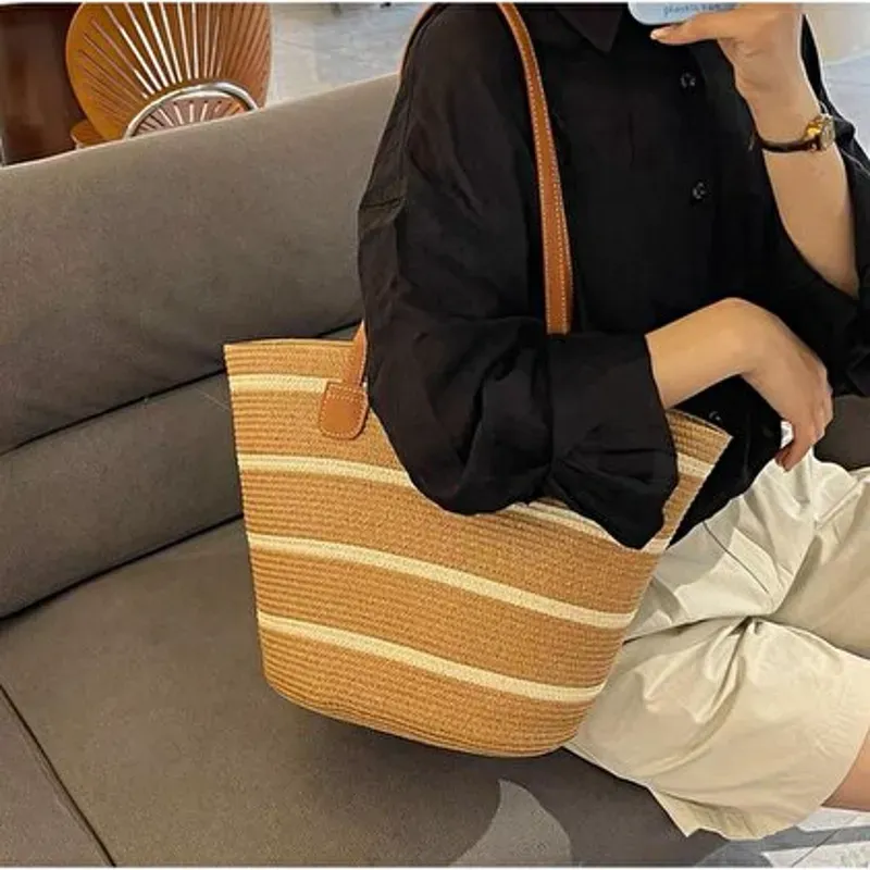 Bolso paja sintética