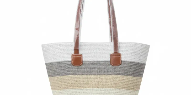 Bolso de paja lineas