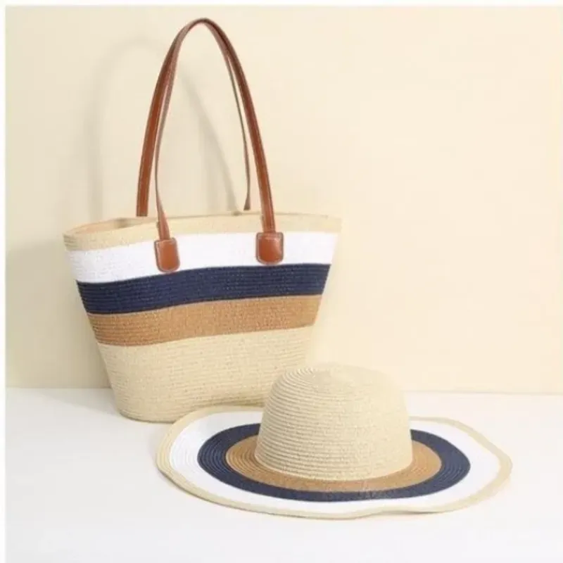 Bolso de paja lineas