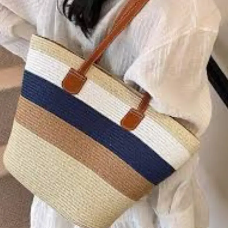 Bolso de paja lineas