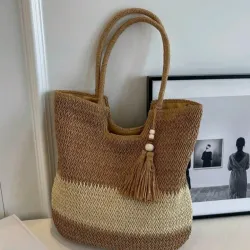 Bolso de paja sintética