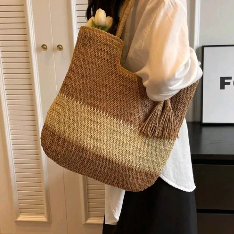 Bolso de paja sintética