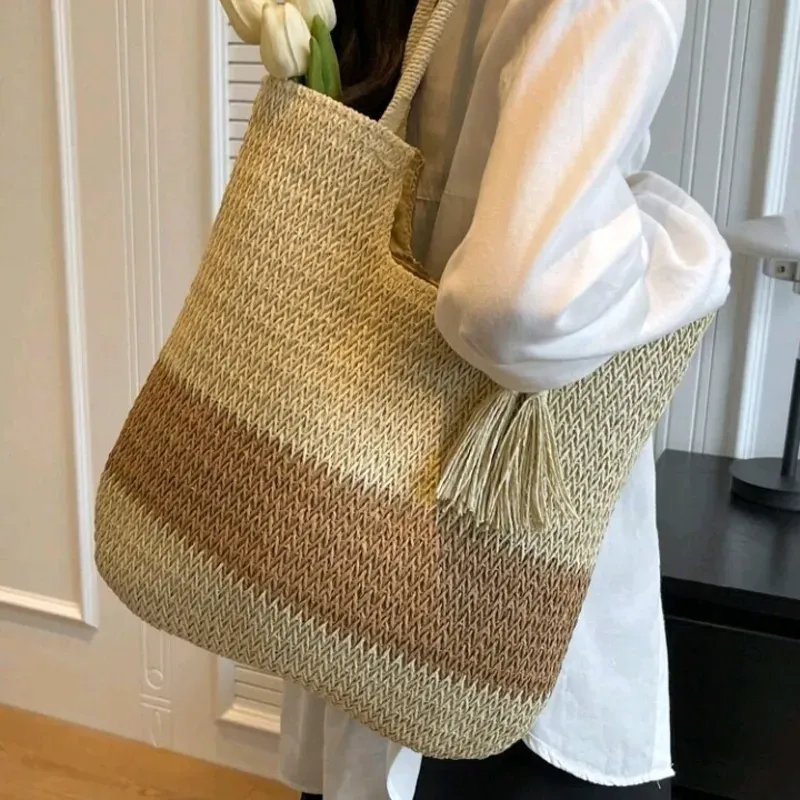 Bolso de paja sintética