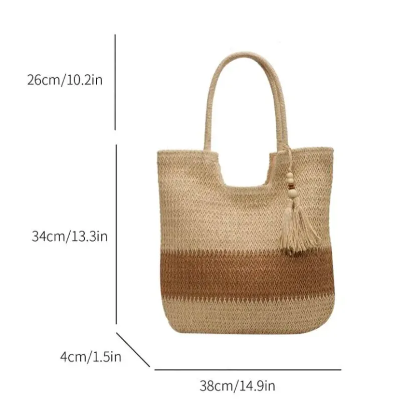 Bolso de paja sintética