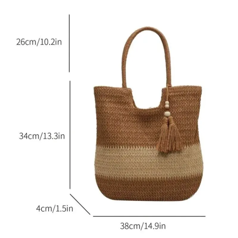 Bolso de paja sintética