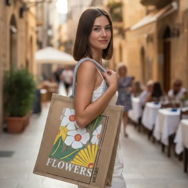 Bolso de yute margarita