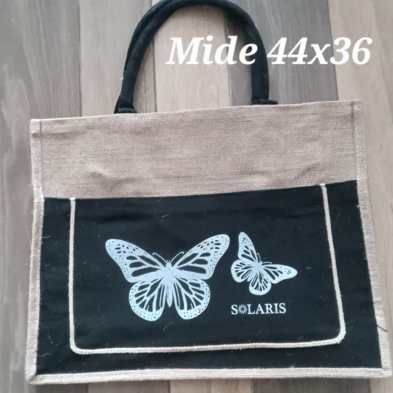 Bolso de yute mariposas