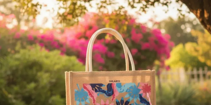 Bolso de yute mediano primavera