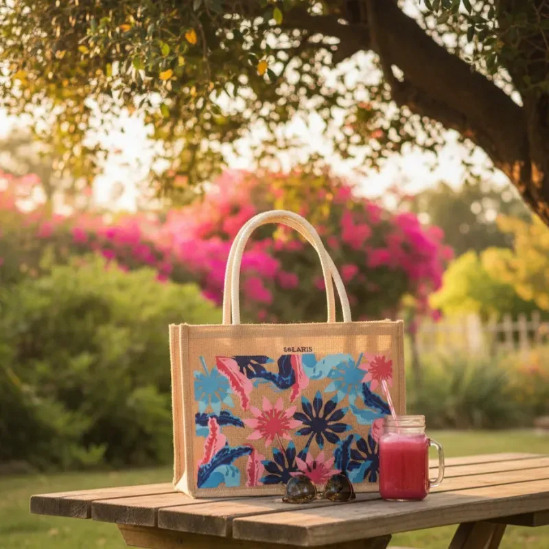 Bolso de yute mediano primavera