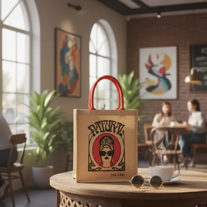 Bolso de yute natural