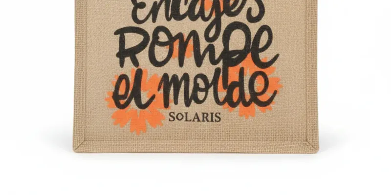 Bolso de yute no encajes,rompe el molde.