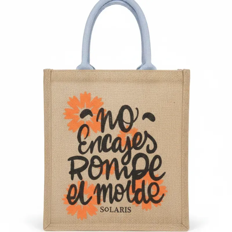 Bolso de yute no encajes,rompe el molde.