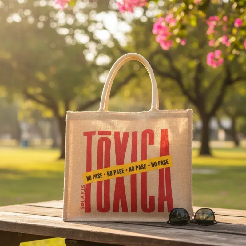 Bolso de yute tóxica