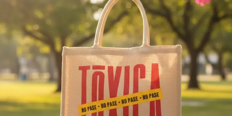 Bolso de yute tóxica