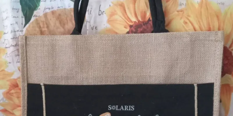 Bolso de yute tulipanes