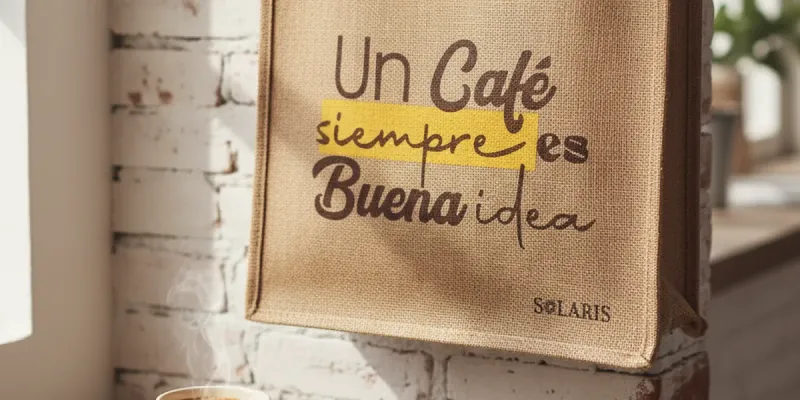 Bolso de yute un buen café
