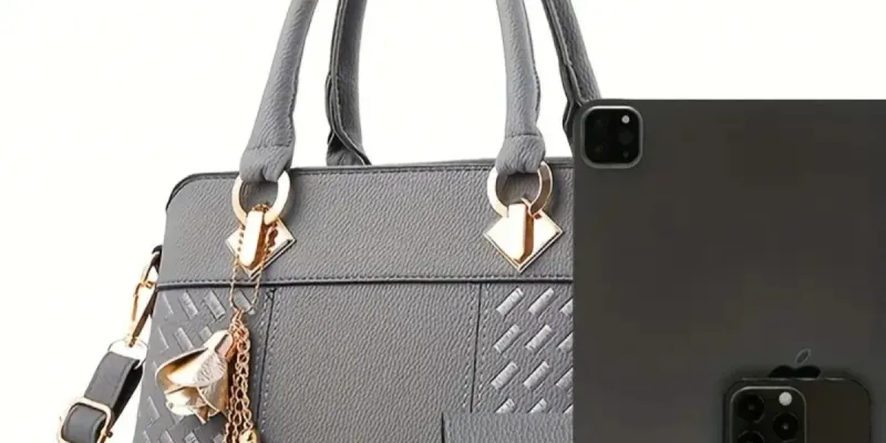 Bolso elegante doble asa con adorno