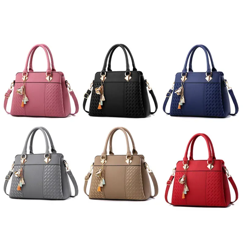 Bolso elegante doble asa con adorno