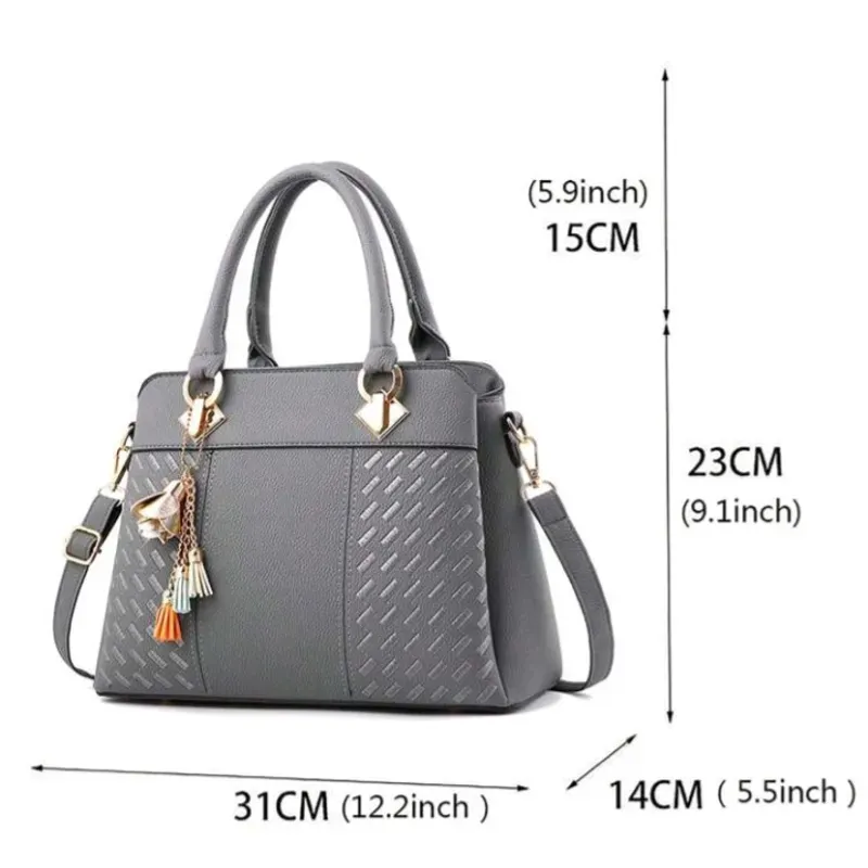 Bolso elegante doble asa con adorno