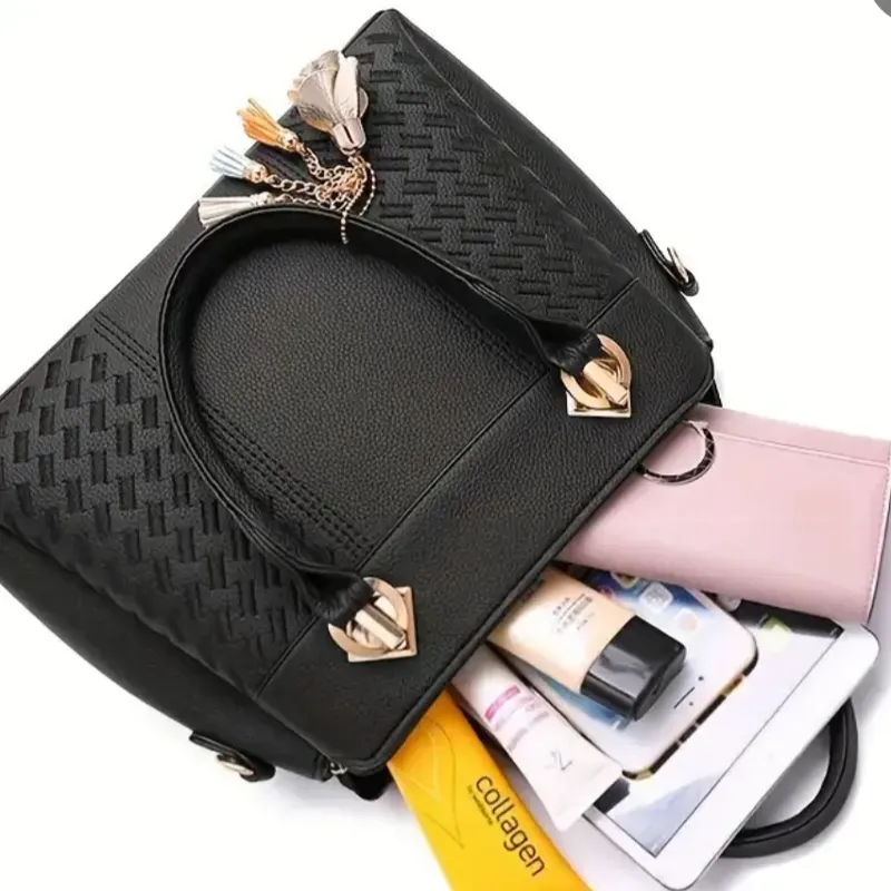 Bolso elegante doble asa con adorno