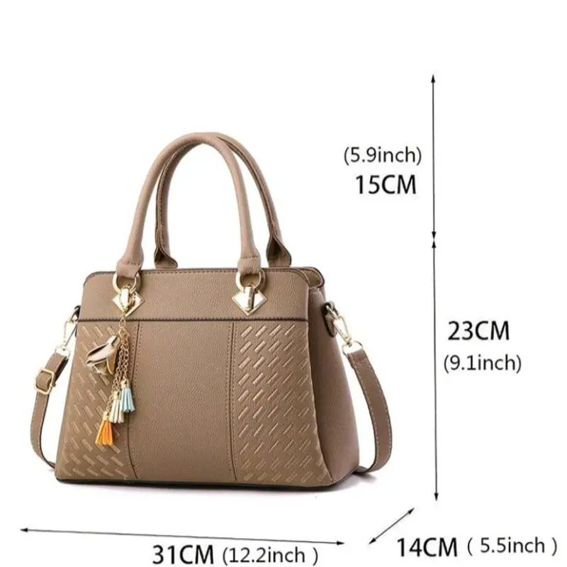Bolso elegante doble asa con adorno