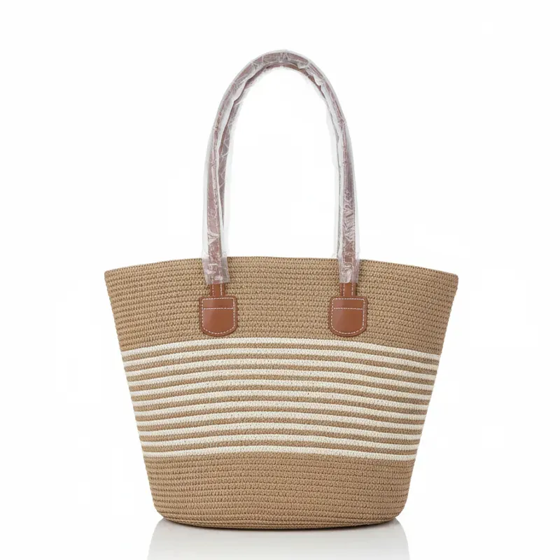 Bolso paja lineas