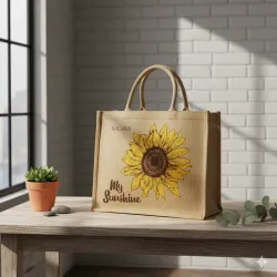 Bolso yute girasoles