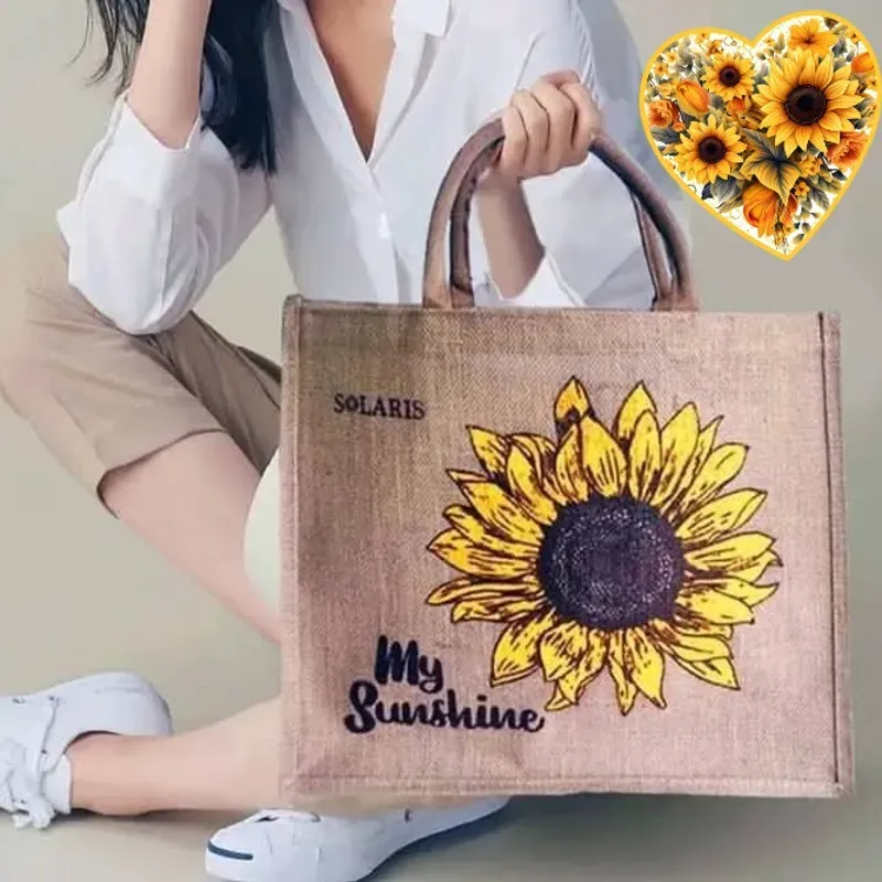 Bolso yute girasoles