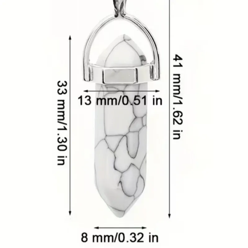 Colgante piedra hexagonal