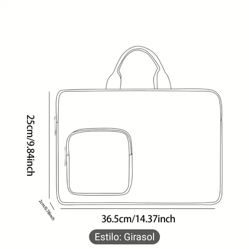 Portafolio para laptop con estampado.