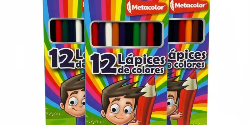 Set de lápices de color.