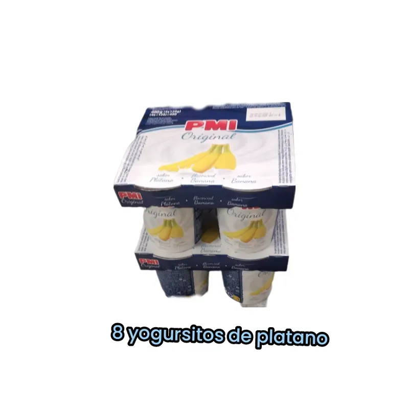 Yogurt sabor Platano ( paquetes de 8)