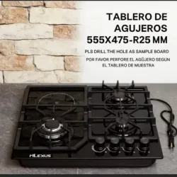 Cocina empotrable 3Q Gas y 1Q Infrarrojo Milexus