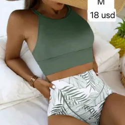 Bikini Blanco y Verde