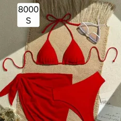 Bikini con pareo Rojo